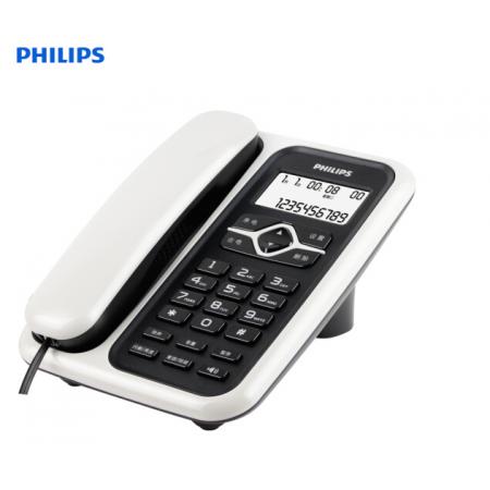 "飞利浦（PHILIPS）电话机座机 固定电话 办公 免电池 插线即用 CORD020白色
