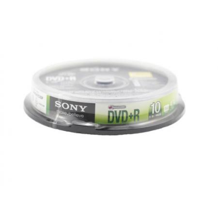 索尼sony  dvd空白光盘 4.7g刻录盘 刻录碟片 dvd刻录盘 10片装 DVD+R 10片桶装