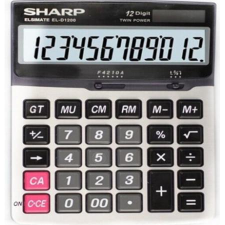 夏普（SHARP） EL-D1200 12位数大显示大按键 台式计算器 中号