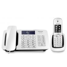 飞利浦（PHILIPS）录音电话机 子母机 无线座机 办公家用 中文菜单 自动录音 DCTG492+ 白色