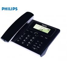 飞利浦（PHILIPS）电话机座机 固定电话 办公  免电池 来电显示 双插孔 CORD022 (黑色)