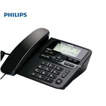 飞利浦(PHILIPS）电话机座机 固定电话 办公  来电显示 双接口 免电池 CORD118黑色