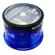 SONY 索尼 dvd刻录盘 光盘 空白光盘 4.7G 16X DVD+R（50片桶装）行业装