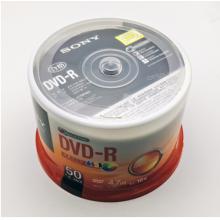 SONY 索尼  dvd刻录盘 光盘 空白光盘 4.7G 16X DVD-R 可打印（50片桶装）亚光面