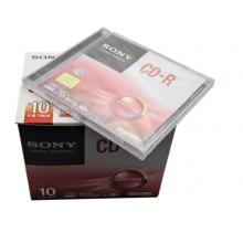 索尼（SONY）CD-R 光盘/刻录盘 48速700MB 单片盒装10片/包 空白光