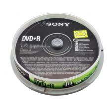 索尼（SONY）DVD+R 光盘/刻录盘 16速4.7G 桶装10片 空白光盘