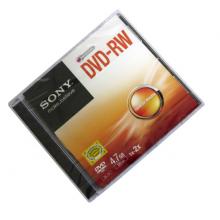 索尼（SONY）DVD-RW 光盘/刻录盘 1-2速4.7G 单片盒装 可擦写 空白光盘