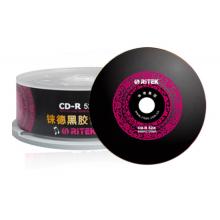 铼德(RITEK) 中国红黑胶音乐盘 CD-R 52速700M 空白光盘/光碟/刻录盘/车载 桶装25片