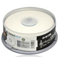 铼德(RITEK) 台产黑胶音乐盘可打印 CD-R 52速700M 空白光盘/光碟/刻录盘/车载 桶装25片