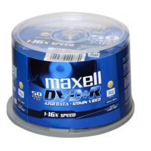  麦克赛尔（maxell）DVD+R光盘 刻录光盘 光碟 空白光盘 16速4.7G 台产 商务金盘桶装50片