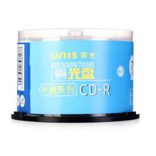 紫光（UNIS）CD-R光盘/刻录盘 天海卡通系列 52速700M 桶装50片