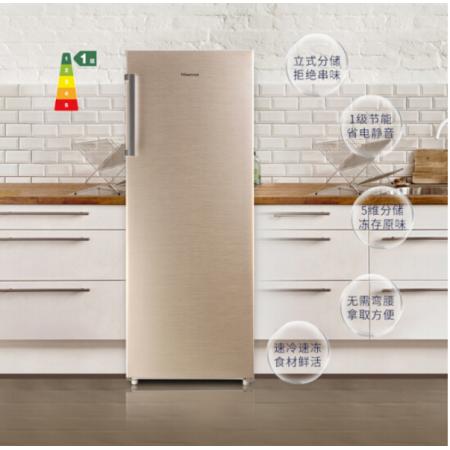 海信（Hisense）170升家用冰柜 一级能效节能立式冷冻 抽屉式储存冷柜 侧开门单门冰箱 BD-170/A 