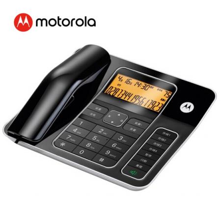 摩托罗拉(Motorola)电话机座机固定电话 办公家用 清晰免提 大屏幕 大按键 钢琴烤漆 CT340C(黑色)