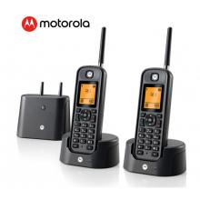 摩托罗拉(Motorola)远距离数字无绳电话机 无线座机 子母机套装 办公家用 中英文可扩展 O202C(黑色)