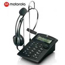 摩托罗拉（motorola）耳麦电话机座机 话务耳机 客服/呼叫中心商务头戴式 音频输出 HT330C(黑)