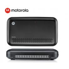 摩托罗拉(Motorola)集团程控电话交换机 4进16出 2次来显 话务录音留言座式PBX416黑色