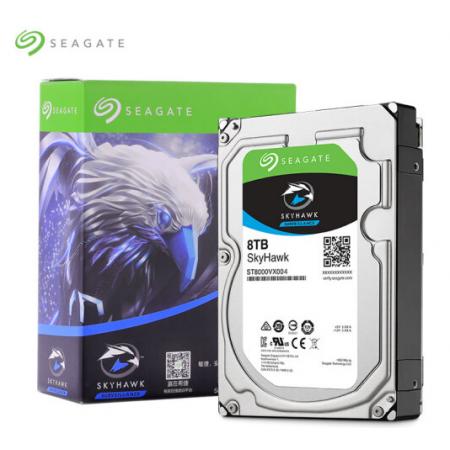 希捷(Seagate)8TB 256MB 7200RPM 监控级硬盘 SATA接口 希捷酷鹰SkyHawk系列(ST8000VX004)全天候安防监控