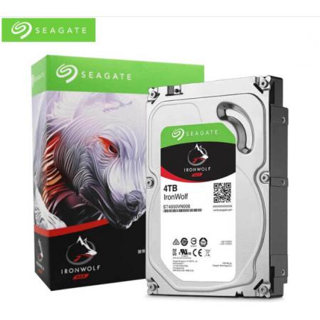 希捷(Seagate) NAS硬盘 4TB 64MB 5900转 PMR CMR垂直磁记录 网络存储 SATA 希捷酷狼IronWolf ST4000VN008