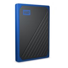 西部数据(WD)500GB USB3.0移动硬盘 固态(PSSD)My Passport Go钴蓝色(坚固耐用 小巧便携)WDBMCG5000ABT