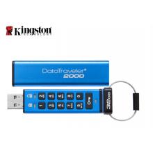 金士顿（Kingston）u盘 USB3.1 DT2000数字按键加密U盘自毁防复制防泄密优盘 256位AES硬件加密 32G