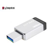 金士顿（Kingston）128GB USB3.1 U盘 DT50 黑色 金属外壳 无盖设计