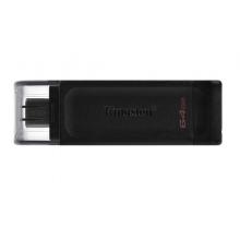 金士顿（Kingston）64GB USB3.2 Gen1 Type-C U盘 DT70 黑色