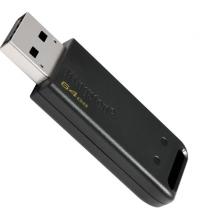 金士顿（Kingston）64GB USB2.0 U盘 DT20 黑色 极简设计