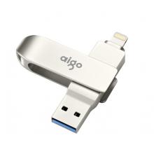 爱国者（aigo）64GB Lightning USB3.0 U盘 U371 银色 手机电脑两用