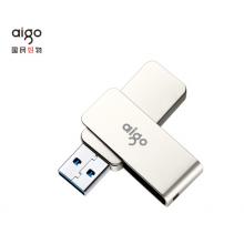 爱国者（aigo）256GB USB3.0 U盘 U330金属旋转系列 银色 快速传输 出色出众