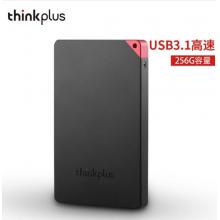 联想thinkplus移动固态硬盘 USB3.1高速SSD移动硬盘  US100黑色 256G