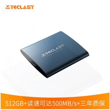 台电（Teclast）512GB Type-c USB3.1 移动硬盘 固态（PSSD）S20系列 银行卡般大小 读速可达500MB/S