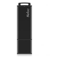 朗科（Netac）U351 高速USB3.0 全金属U盘商务直插式闪存盘小巧迷你车载加密优盘 黑色 32GB