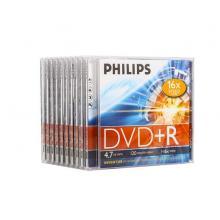 飞利浦 （PHILIPS） DVD+R 光盘/刻录盘 单片盒装10片/包 16速4.7G 空白光碟