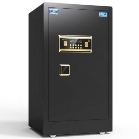 虎牌保险柜办公全钢密码钥匙保管箱开启睿智黑高80cm
