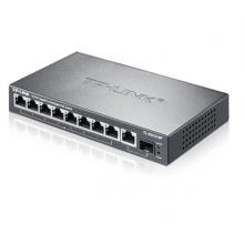 TP-LINK SG1210P 8口千兆POE交换机 1千兆口+1千兆光纤口