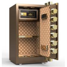 虎牌保险柜办公全钢密码钥匙保管箱开启咖啡金高80cm