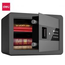 得力(deli)保险柜 高25cm小型密码保险箱保管箱 可入墙入柜 黑色27209