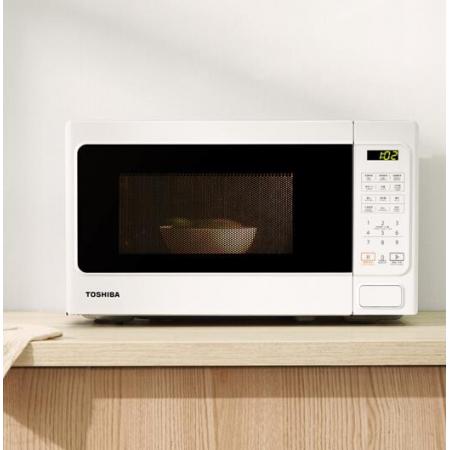 东芝 TOSHIBA 微波炉360°转盘加热10档火力 ER-SS20CNW 雪白20升
