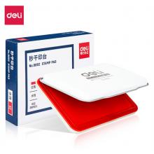 得力(deli)120*80mm金属方形中号秒干印台印泥 办公用品 红色9892