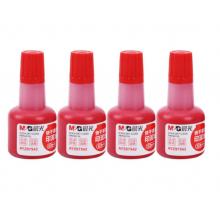 晨光(M&G)文具40ml红色快干印油 财务专用清洁印泥油 4瓶/盒AYZ97542