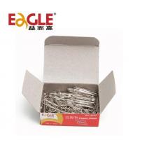 益而高（EAGLE）彩色/金属回形针镀镍防锈曲别针 银色28mm 纸盒装（100枚/盒）EG-6DPA 5盒装