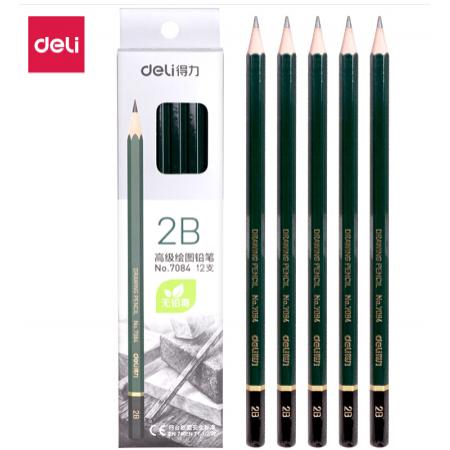 铅笔  得力7084-2B高级绘图铅笔