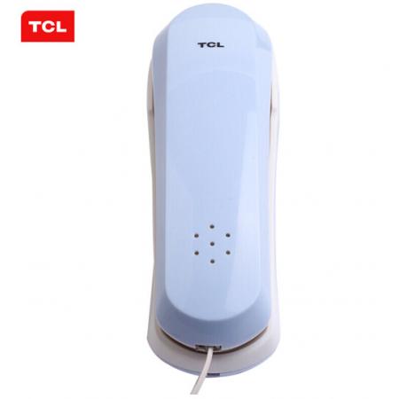 TCL 电话机座机 固定电话 办公家用 小挂机 面包机 壁挂电话 HA868(9A)(冰蓝) 