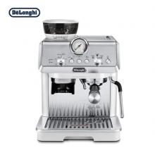 德龙（Delonghi）咖啡机 骑士系列半自动咖啡机 意式家用 泵压萃取 一体式研磨器 小巧机身 EC9155.W 白色