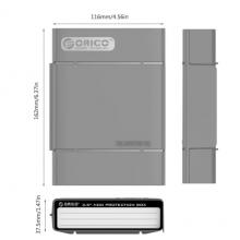 奥睿科(ORICO)3.5英寸硬盘保护盒 台式机硬盘收纳盒 防潮/防震/耐压保护套包 带标签 五灰色套装 PHP-5S