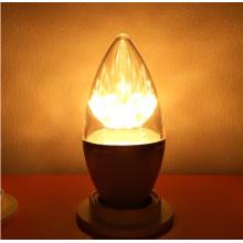 佛山照明 （FSL）尖泡led灯泡烛形尖泡水晶灯泡蜡烛泡吊灯灯泡小螺口E14晶钻银色6.5W黄光