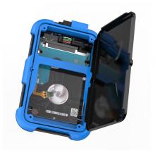 奥睿科（ORICO）移动硬盘盒2.5英寸 USB3.0 SATA串口机械SSD硬盘外置壳 硅胶三防加密硬盘盒子 蓝色2739U3-M