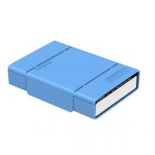 奥睿科(ORICO)3.5英寸硬盘保护盒 台式机硬盘收纳盒 防潮/防震/耐压/抗摔保护套保护包 带标签 蓝色PHP35