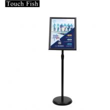 Touch Fish不锈钢可伸缩展示牌 A3A4海报展架立牌 酒店商城指示牌引导牌水牌 黑色A4直角（送加重注水块）
