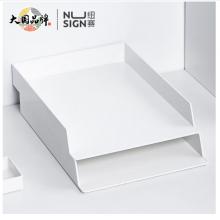 纽赛（nusign）可叠文件盘 DIY创意组装文件框/架/盘 办公收纳盒资料整理 两个装 瓷白NS021s